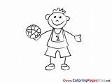 Coloring Player Ball Children Pages Sheet Title sketch template
