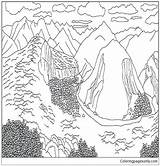 Coloring Pages Mountains Mountain Rocky Color Getcolorings Getdrawings sketch template