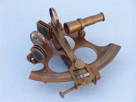 buy captain s antique brass sextant 8in with rosewood box