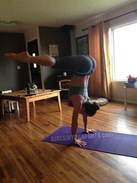 girlfriend doing yoga in the living room girls in yoga pants