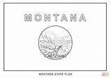 Montana Coloring Flag Pages State Seal Symbols Printable Drawing Nevada Print sketch template