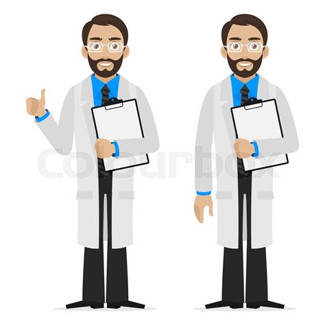 scientist holds file stock vector colourbox