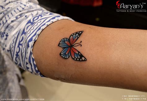small‬ ‪ ‎colorful‬ ‪ ‎butterfly‬ ‪ ‎tattoo‬ done on