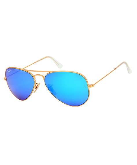 discount aviator gold tone and blue sunglasses secretsales
