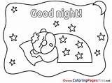 Night Good Coloring Sheets Pillow Pages Sheet Title Drawing Cards sketch template