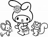 Melody Coloring Pages サンリオ キャラクター Printable Colouring Sheets sketch template