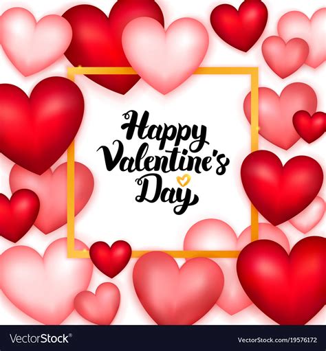 happy valentines day  hearts royalty  vector image