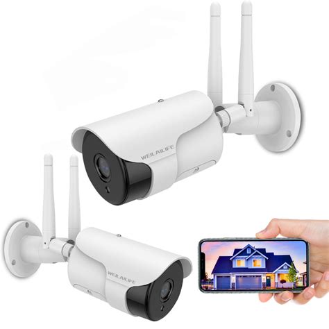 pcs ai mp   audio outdoor security camera mp ip bullet waterproof wireless