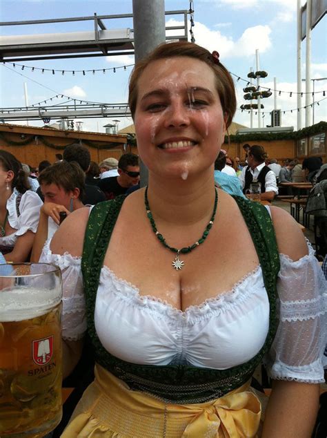 busty german been wench in beer garden with cum thebigo9