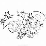 Oddparents Fairly Cosmo Wanda Poof Xcolorings 736px sketch template