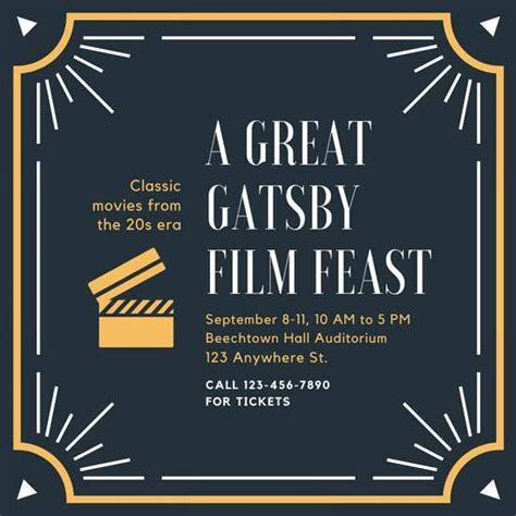 blank great gatsby invitation template cards design templates