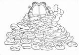 Coloring Coloringpages Pages Garfield sketch template