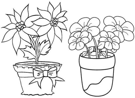 flower pot coloring page flower pots flower coloring pages
