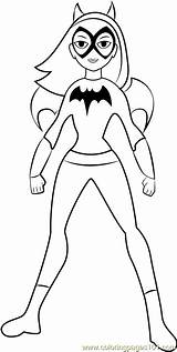 Coloring Batgirl Pages Girls Super Hero Dc Girl Bat Color Coloringpages101 Popular sketch template
