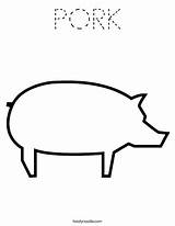 Coloring Pork Hog Pig Twistynoodle Print Favorites Login Add Built California Usa Outline Noodle Blank sketch template