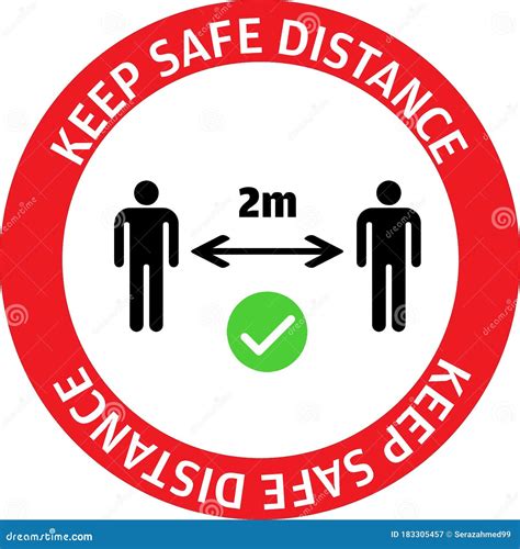 importance  maintaining safe distance stock vector illustration  infographic infection