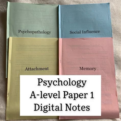 paper  psychology  level aqa paper  notes instant  etsy uk