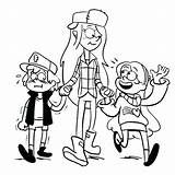 Gravity Falls Dipper Mabel Wendy Coloring Pines Corduroy Pages Walking Getcolorings Good Wood Color sketch template