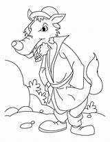 Wolf Coloring Pages Bad Big Walking Cartoon Color Dinner After Kids Cartoons Paddington Pets Bear Secret Life Library Clipart Popular sketch template