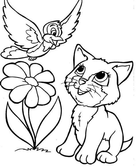 kitty cat coloring pages bubakidscom