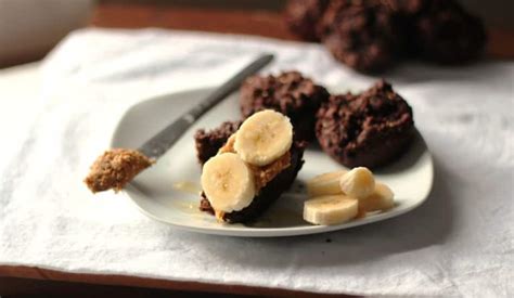 chocolate peanut butter muffins sweetened only with honey bananas