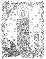 Coloring Christmas Pages Bible Christian Color Scripture Candle Printable Sheets Etsy Adult Drawing Book Religious Colouring Print Printables Cornerstone Church sketch template