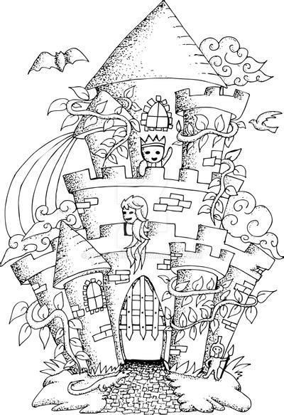 fairy house  details  adult coloring book  dennyranch