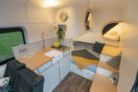 Camper Van Features Two Sleeping Pods In Its Cozy Interior