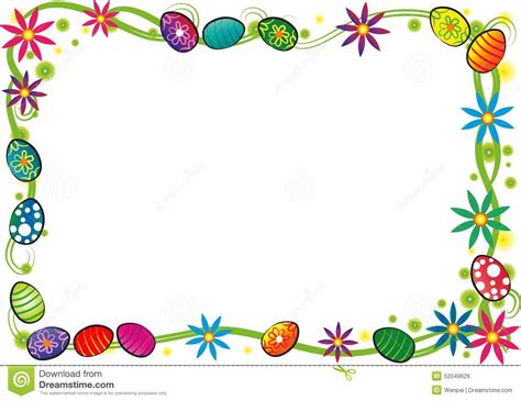 happy easter border clipart   cliparts  images