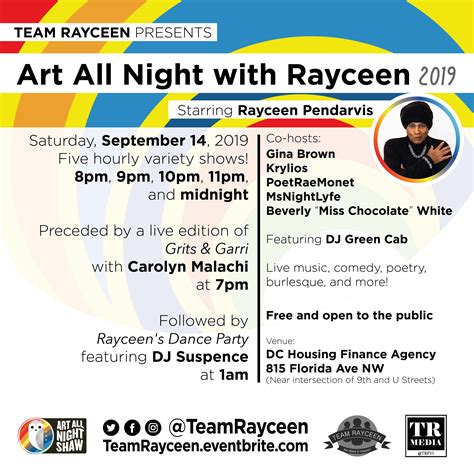 Art All Night With Rayceen 2019 Capital Pride Alliance