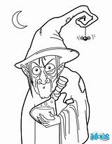 Witch Coloring Pages Potion Witches Scary Color Colouring Drawing Print Halloween Old Printable Online Wizards sketch template