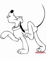 Pluto Coloring Pages Disneyclips Strutting Funstuff sketch template