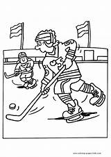 Coloring Pages Sports Color Hockey Choose Board Ice Winter Printable sketch template
