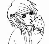 Emo Coloring Pages Girl Couple Anime Getcolorings Drawing Cute Getdrawings Print sketch template