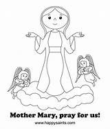 Coloring Mary Mother Pages Kids Catholic God Virgin Colouring Birthday Saints Blessed Happy Jesus Saint Bible Drawing Preschool Little Education sketch template