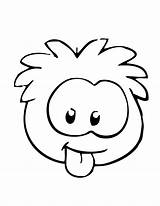 Puffles Penguin Lingua Corpo Puffle Calcar Caritas Divertidas sketch template