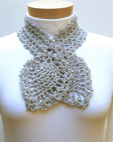 new crochet scarf with keyhole pattern crochet