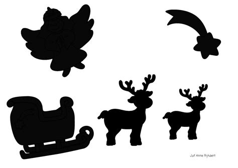 sjabloon kerst moose art cricut home decor decals animals character cement animales