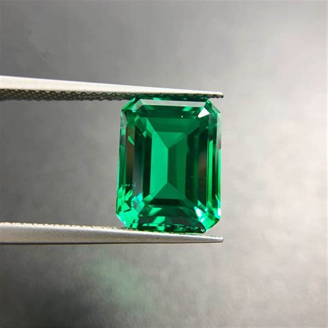 grade aaa cutting emerald rectangle faceted gemstone emerald etsy