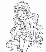 Mermaid Anime Coloring Pages Getdrawings Drawing sketch template