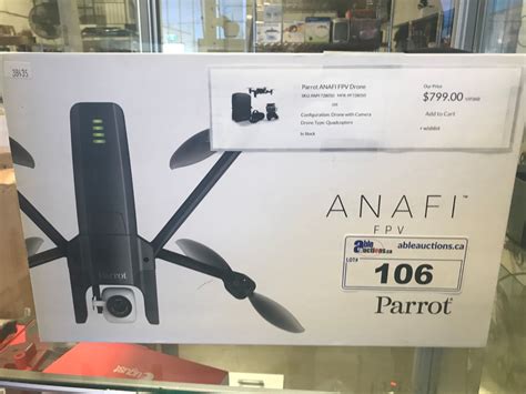 parrot anafi fpv drone model pf  auctions