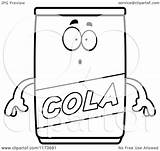 Cola Surprised Mascot Clipart Cartoon Outlined Coloring Vector Cory Thoman Royalty sketch template