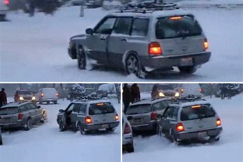 Man Slammed By Reddit Users For Trying To Stop His Car From Sliding On