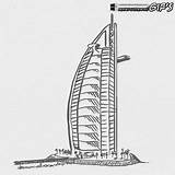 Burj Arab Al Khalifa Drawing Dubai Sketch Drawings Architecture Draw Malen Zeichnen Und Pencil Easy Minimalista Building Buildings Template Quadros sketch template