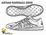Coloring Baseball Pages Shoes Colouring Adidas Yescoloring Fired Players sketch template