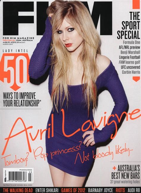 Avril Lavigne Poses For Fhm Australia March 2012