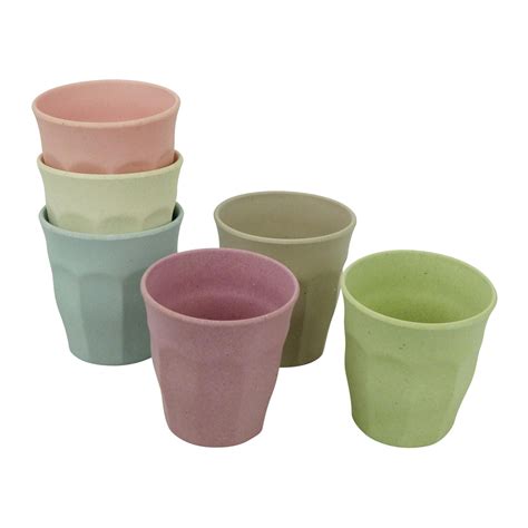 zuperzozial cupful  colour bekers bamboe   set van    bamboe drinkbekers servies