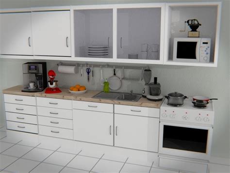 kitchen room set  model obj ds fbx blend dae mtl cgtradercom