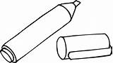 Highlighter Clipartmag Clipart Pen Outline sketch template