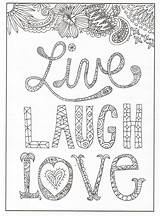 Coloring Pages Live Laugh Quotes Timeless Creations Creation Adult Quote Creative sketch template